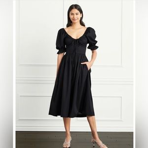 Hill House Black Puff Sleeve Dress